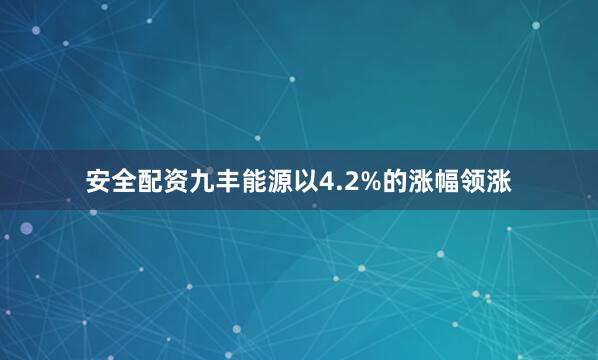 安全配资九丰能源以4.2%的涨幅领涨